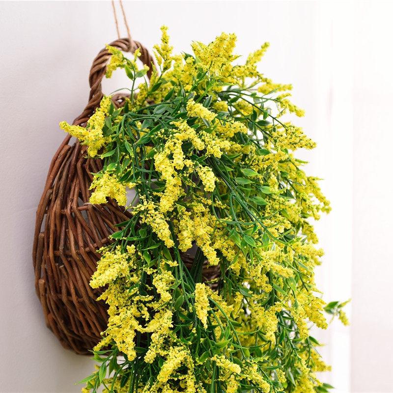 Artificial Lavender Vine Flower Artificial Rose Flower Wall Hanging Wedding Decoration Planting Vine Decoration for Home Garden