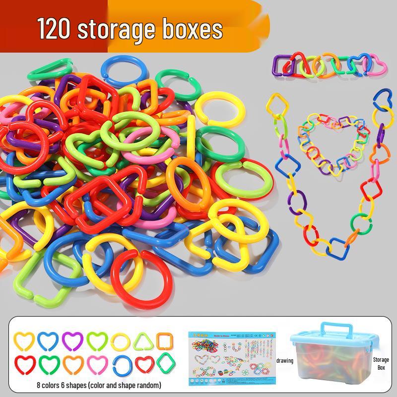 Educational Geometric Building Block Necklace Toy for Kids