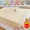 1pc Cozy Fitted Sheet Mattress Protector Soft Warm and Breathable Multiple Colors, Green, Purple, Gray Snug Fit for All Seasons Perfect for Bedrooms