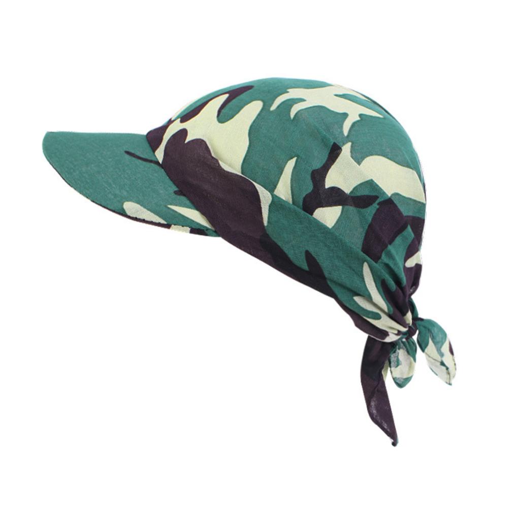 Cotton Outdoor Sun Protection Cap with Visor and Bandana Style Back Cover Adjustable Head Scarf Hat for Men and Women Hiking Fishing Camping