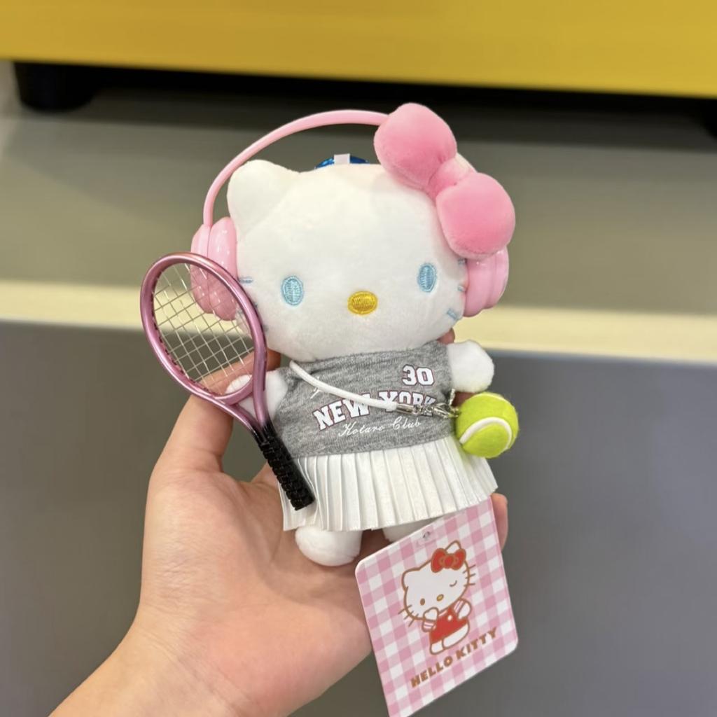 Hello Kitty Sanrio Plush Pendant Keychain Animal Toy Kawaii Kitten Stuffed Car Bag Decor Doll Birthday Exquisite Gifts For Girl