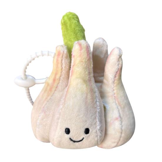 

Cute Cartoon Garlic Plush Keychain Soft Stuffed Garlic Pendant for Bags Backpacks Adorable Mini Toy for Kids Adults Funny Gift for Food Lovers