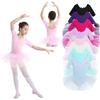 Kids Girls Half Sleeve Cotton Tulle Toddler Ballet Dance Tutu Dress Gymnastics Leotard Dancewear Stage Performance Costume