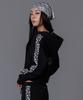 Slyisis Star Line Crop Hoodie Zip-Up (Black)