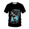 Neue männer Casual T-shirt Schädel Rock Straße Band 3D Druck Hip Hop Klassische Vintage Oansatz Lose Top Kurzarm
