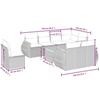 VidaXL Garden Lounge Set with Cushions 9 Pcs, Patio Sofas, Furniture Set, Outdoor Terrace Furniture, Black 3257428