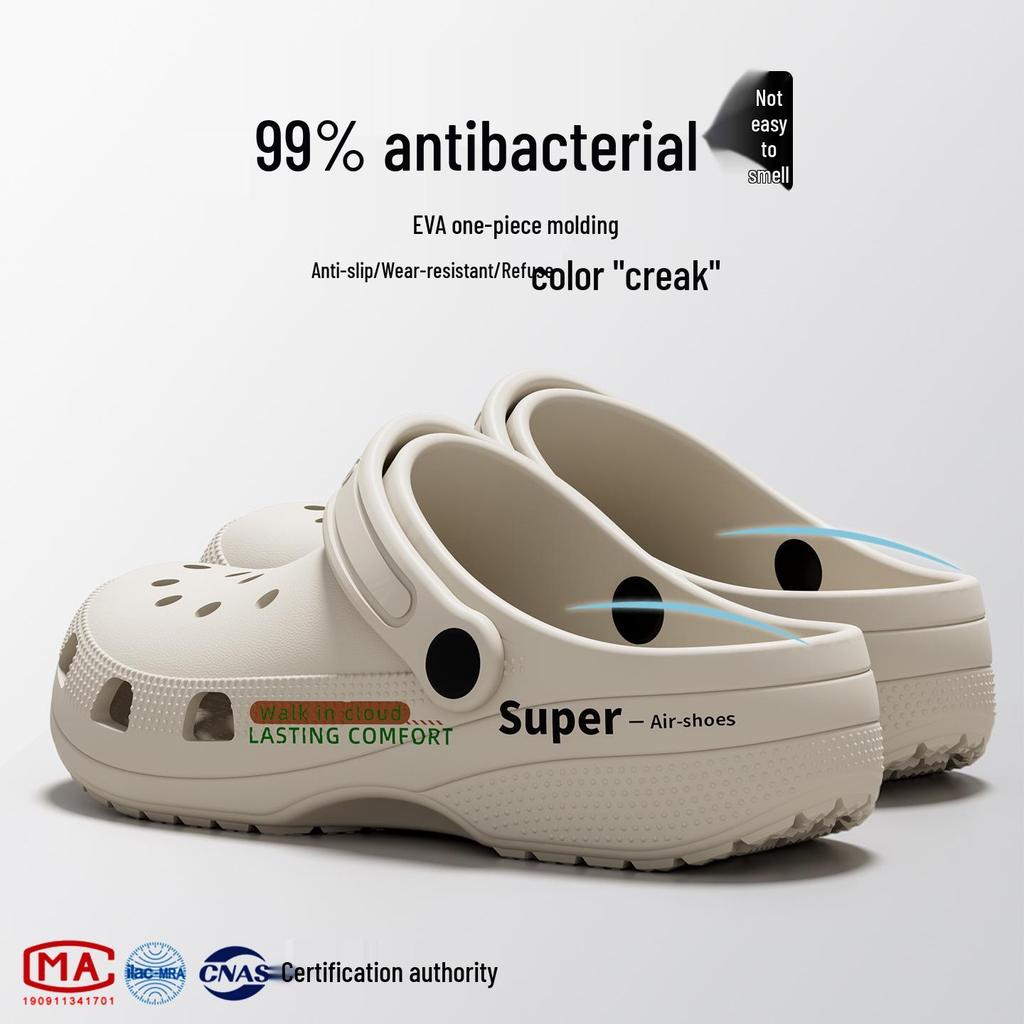 Buty EVA z dziurkami: 2025 Antypoślizgowe Dezodorujące Kapcie Zamknięte na Palce na Plażę i na Zewnątrz, Letni Styl Męski i Damski z Unikalnym Komfortem Kroku.