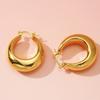 Golden Small Chunky Hoop Earrings for Women Lightweight Statement Party Jewelry Gift