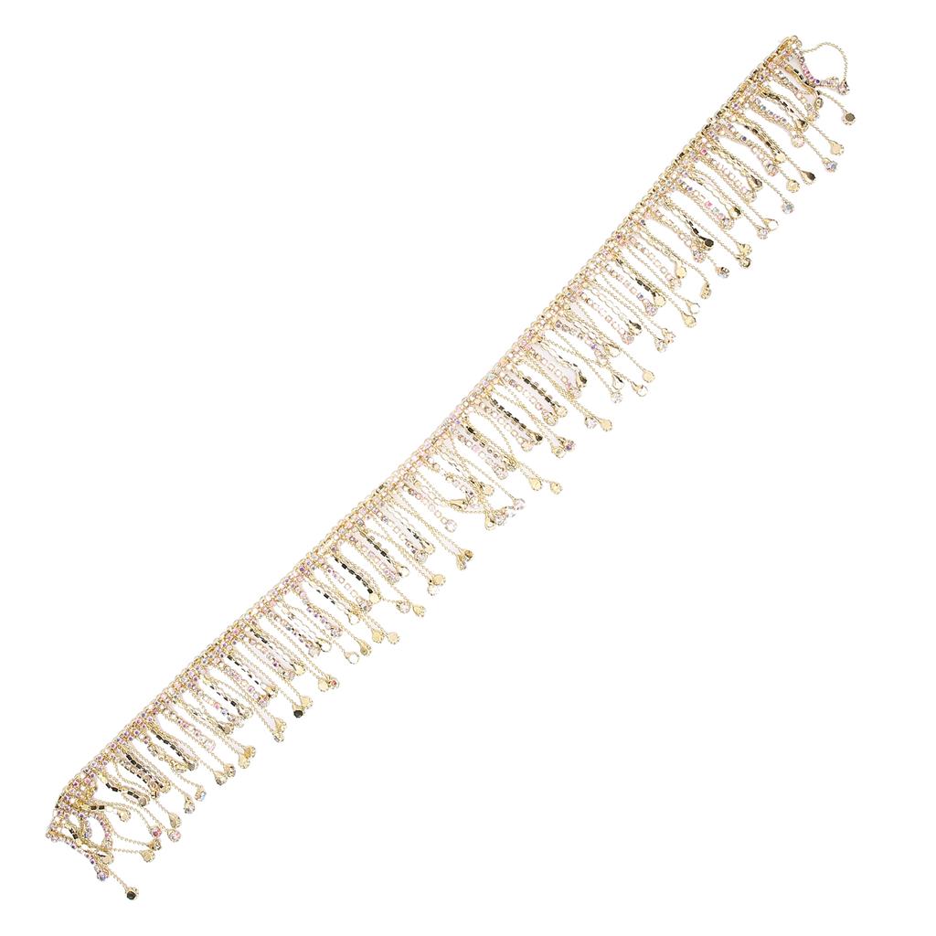 Rhinestone Tassel Chain Fringe Bridal Applique Trim Crystal Clothing Bag Decoration