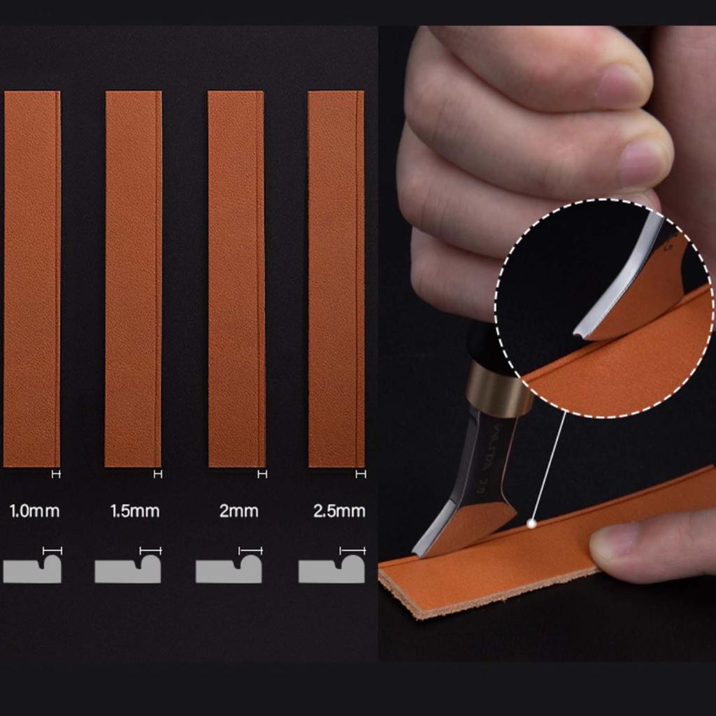 Professional Leather Edge Creaser & Thread Cutter, 304 Stainless Steel Heated Head for Leather Crafting & Decorative Stitching