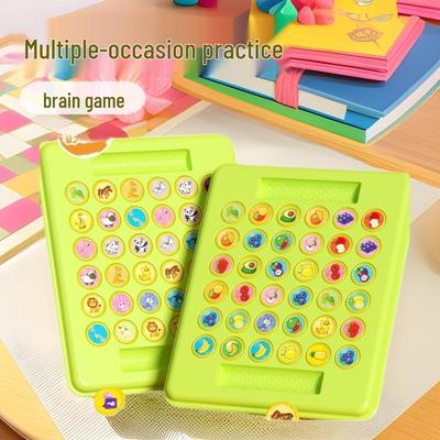 Children's Educational Two-Player Memory Flip-Over Chess Game for Parent-Child Interaction