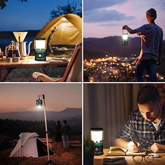 Lepro LED Lantern Camping Super High Brightness 1500 Lumens Practical Lighting 13-240 Hours Battery-operated Daylight White Bulb Color Red Switchable