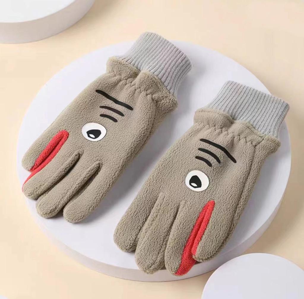 Children's Warm Gloves Plus Fleece Cold-proof Gloves