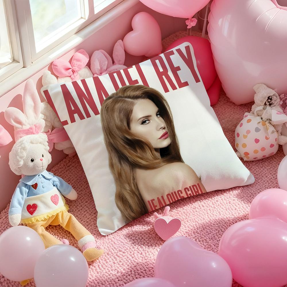 L-Lana D-Del R-Rey Heißer Sänger Kissenbezug Musterbedrucktes Kissenbezug für Wohnzimmer Sofakissenbezug & Schlafzimmerdekoration