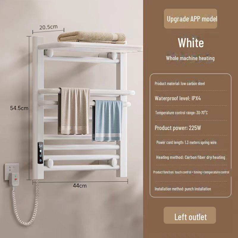 Smart Heated Towel Rack for Bathroom - Electric Drying and Storage Solution