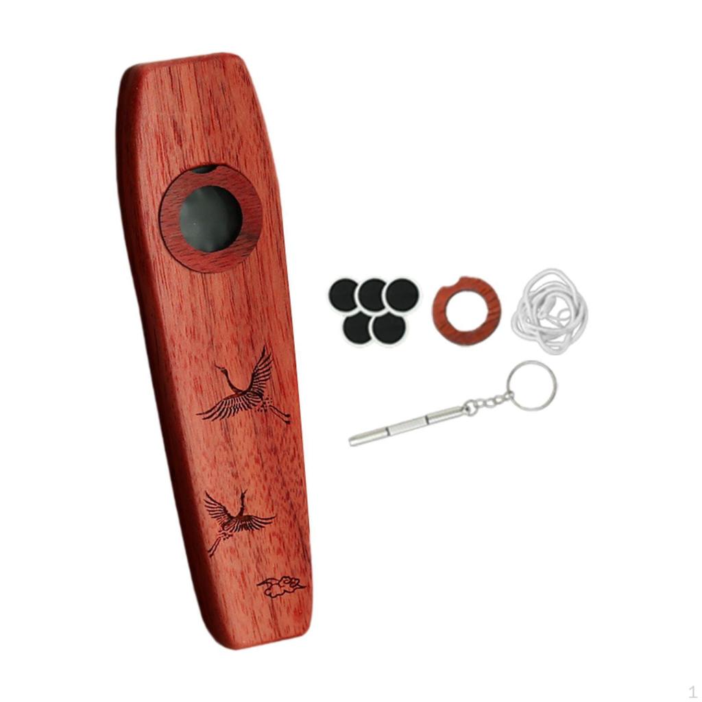 Kazoo Flute Crafted From Wood with Accessories for Outdoor Celebrations