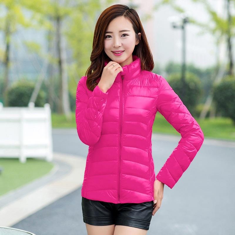 Middle-aged Women's Fashion Small Padded Jacket Large Size Light and Thin Slim Down Padded Jacket