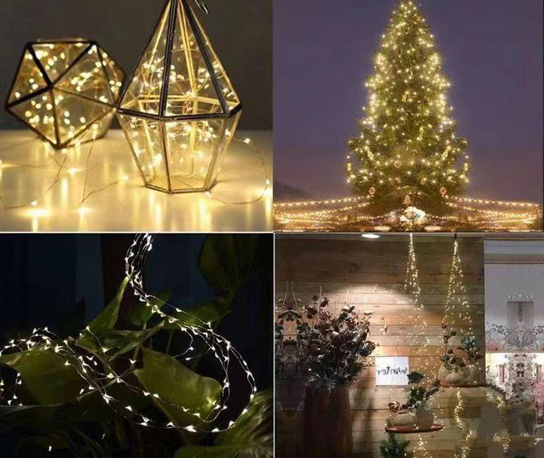 Colorful Copper LED String Lights: Battery-Powered, Outdoor Solar Decor for New Year & Spring Festivals