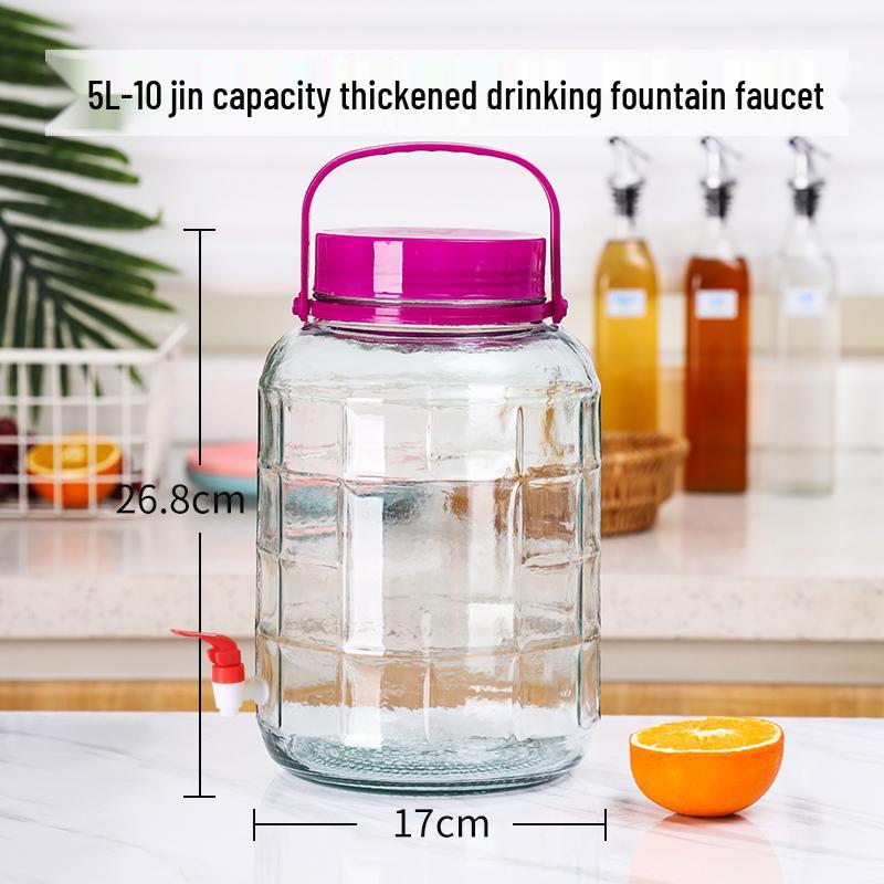 Large Capacity Sealed Glass Jar: Perfect for Wine, Kimchi, Pickling, and Brewing