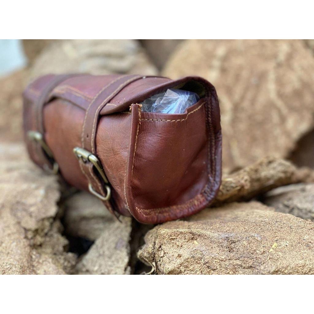 Motorcycle Leather Tool Bag Motorbike Tool Roll Saddle Storage Bag