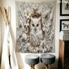 Owl Wall Tapestry Aesthetic Wall Hanging Printed Fabric Blanket Decorative Tapestries for Bedroom Living Room Home Decor