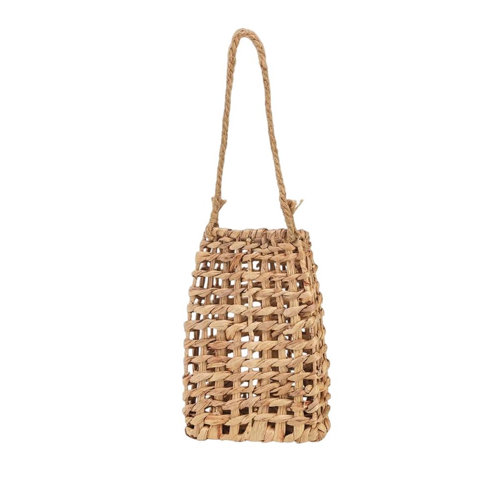 Woven Front Door Basket, Water Hyacinth Hanging Wall Flower Basket, Wall Decor Boho Decoration For Home, Garden, Pantry