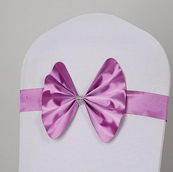 Hotel Chair Back Ribbon Bow Decoration for Weddings