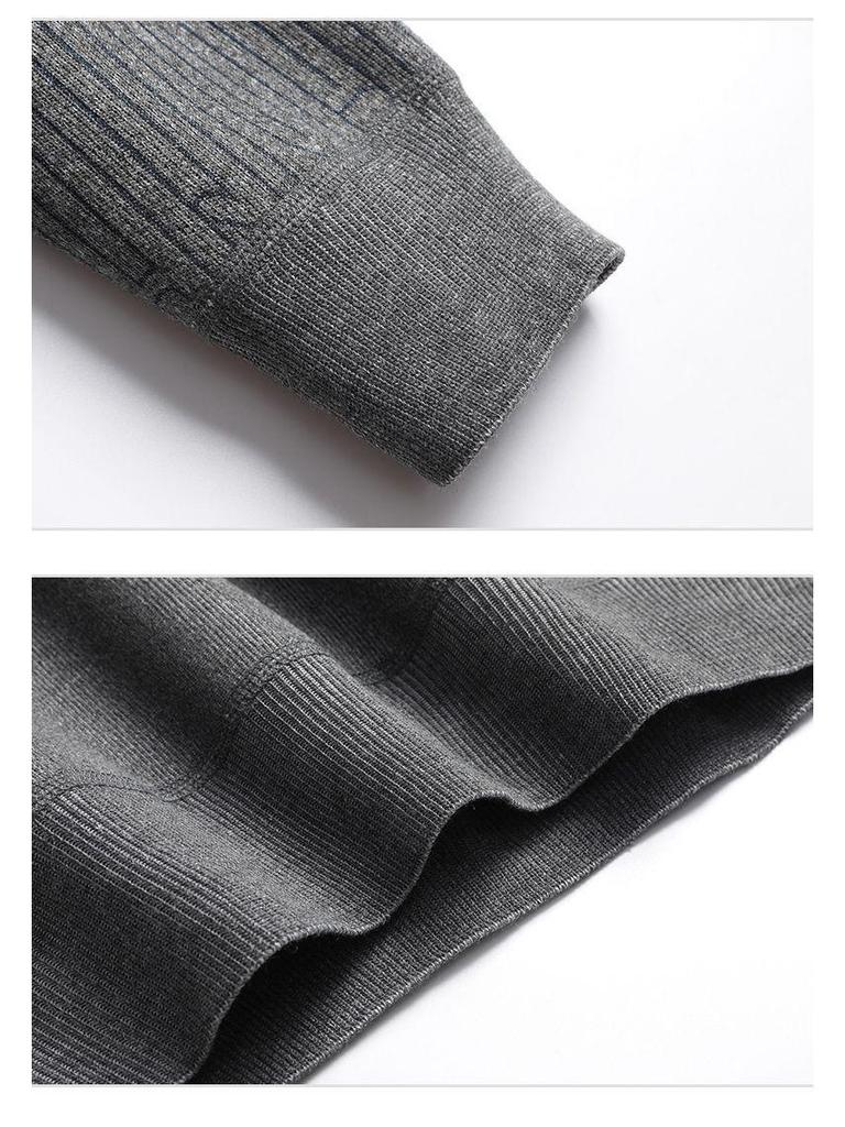 Pull d'hiver doublé polaire pour homme: Chaud Pull Deux-en-Un à Manches Longues pour l'Extérieur, Parfait pour les Pères d'Âge Moyen et les Personnes Âgées.