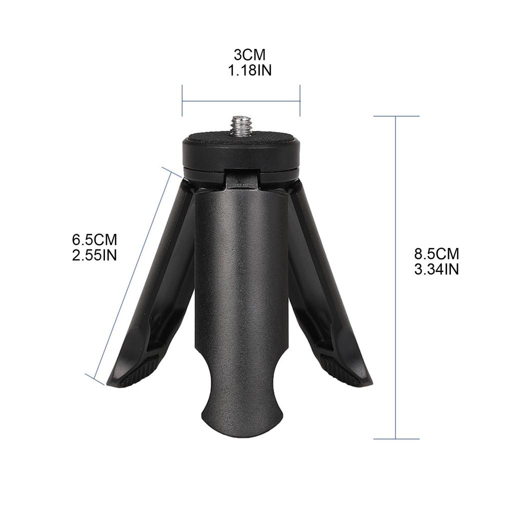Easy Carry  Desktop Mini Tripods with 1/4" Screw Hole Desktop Stand Lightweight for Digital Camera DSLR Video Mobile Lives