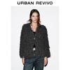 UR Women's V-Neck Plush Textured Knit Cardigan