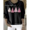 Womens Oversized Long Sleeve Crewneck Sweatshirt 2025 Fall Casual Pullover With 3D Print Acrylic Fabric