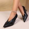 Single Shoe Women's Versatile Low-cut Fashionable Pointed-toe One-piece Shoes