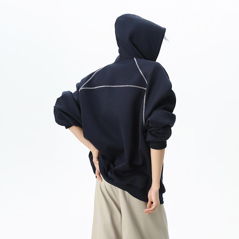 Unisex Trendy American Casual Loose Cardigan Jacket with Hood