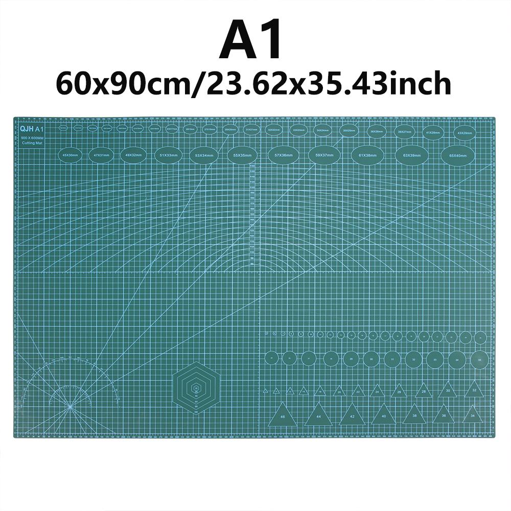 1pc 23.62x35.43inch Durable Green PVC Cutting Mat-A1 Cutting Plate Board for DIY Sewing & Leather Crafting & Other Paper Crafts