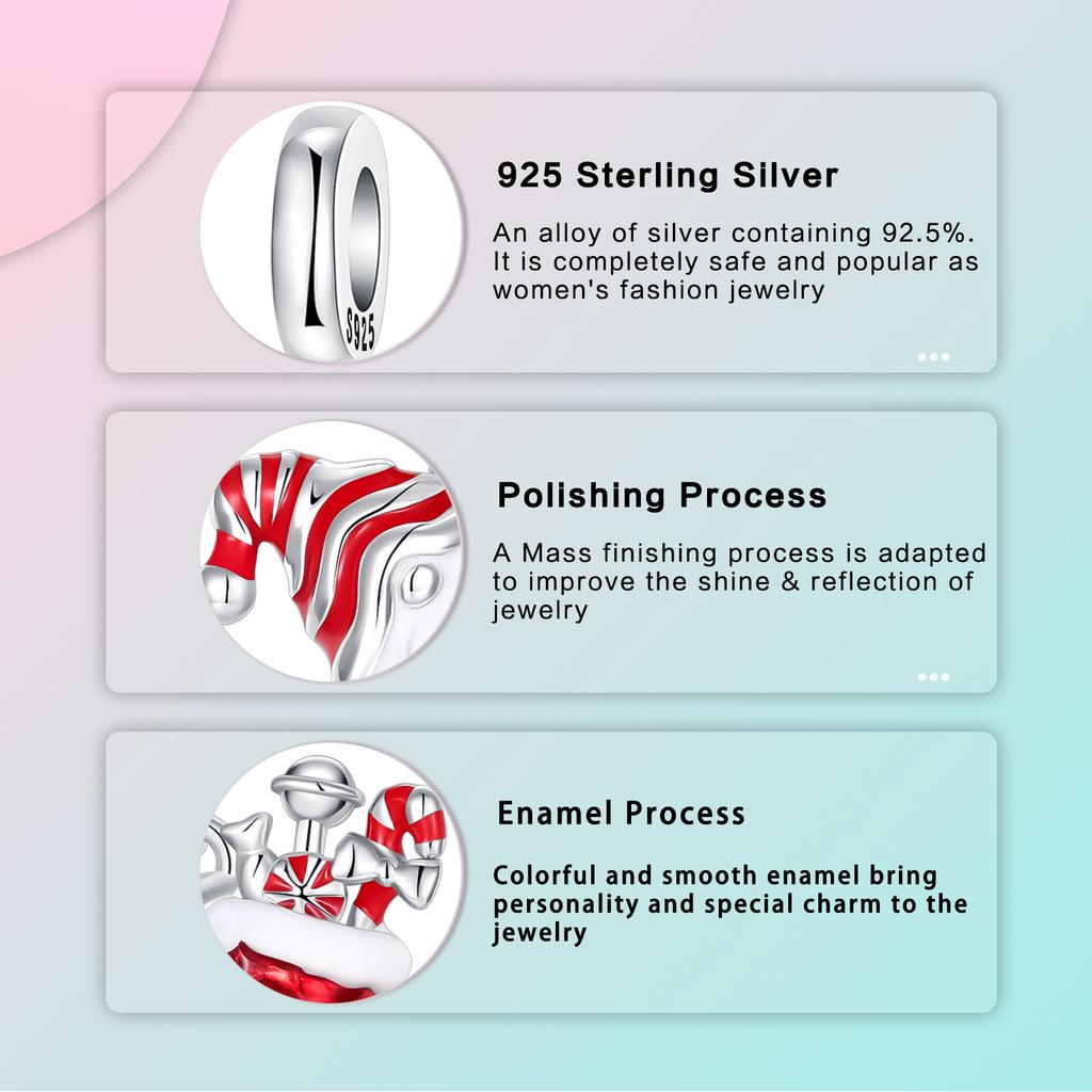 Copper Santa Claus Christmas Stocking Pendant Charm Compatible With Authentic Charm Bracelets Women Do It Yourself Jewellery Gift