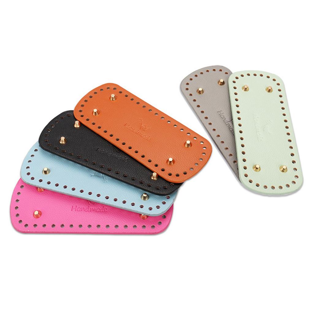 Oval Round Bags Bottom Leather Bag Base with 44 Holes Nail-Bottom Shaper Pad for DIY Crossbody Shoulder Bag Knitted Bag