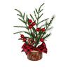 Wood Base Christmas Tree with Faux Branch Detail for Desk, Shelf, Counter, Entry Table, and Shop Front Display