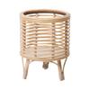 Rattan Style Plant Stand Durable Plastic Flower Pot Holder for Indoor Plants Green Plants