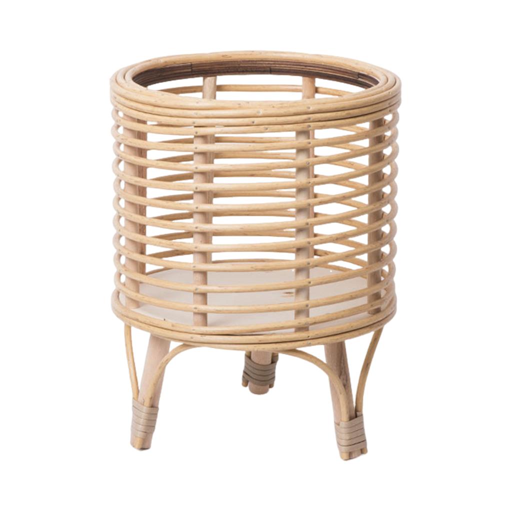 Rattan Style Plant Stand Durable Plastic Flower Pot Holder for Indoor Plants Green Plants