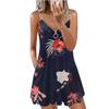 2025 New Fashion Printed Zipper Plus Size Loose Sleeveless Slip Slip Dress Foreign