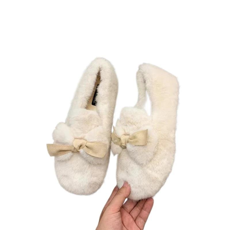 Retro Fashion Women Shoe 2024 Winter New Collection Women Cotton Shoes Versatile Soft soled Women's Flat Shoe Warm Home Shoes