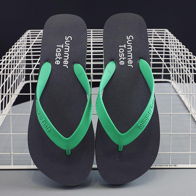 New two-color flip-flops, men's personalized non-slip, men's foot-pins, fashionable outer wear, slippers, men's summer beach sandals