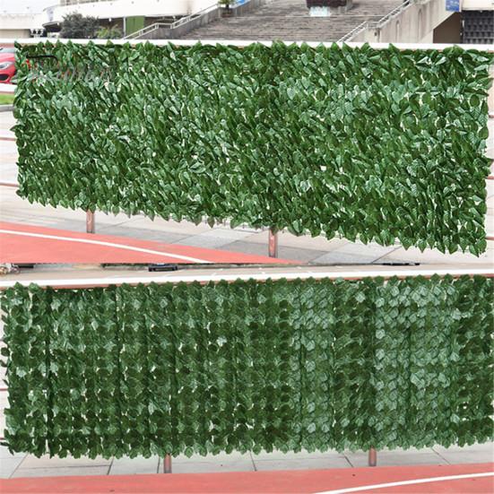Artificial Hedge Plants Leaves Faux Ivy Grass Wall Backdrop UV-resistant Greenery Decor for Balcony Privacy Garden Patio Backyard Weatherproof