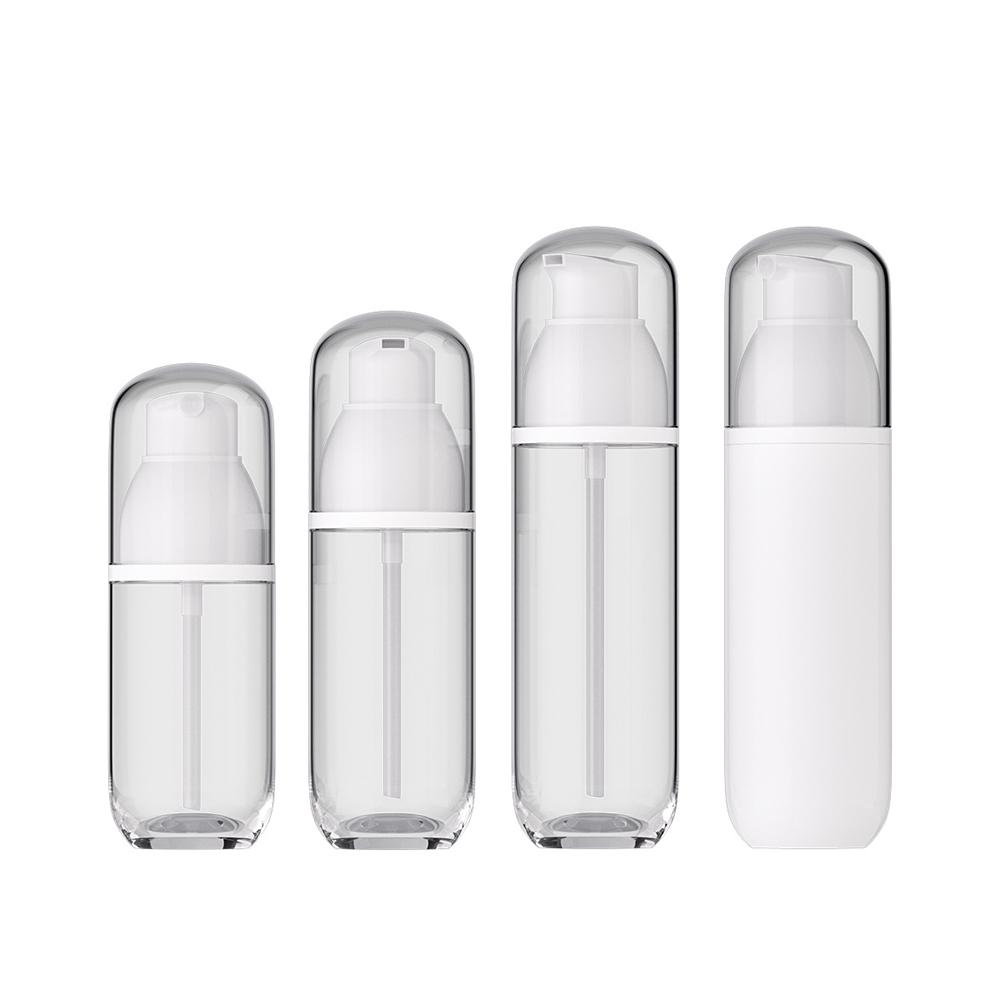 100/120/150ml White PET Lotion Bottle Fine Mist Spray Bottle Capsule Shaped Sub-bottle Round Spray Lotion Refillable Bottles