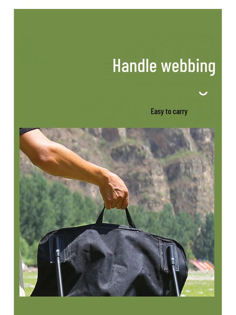 Portable Folding Camping Chair with Storage for Outdoor Beach and Fishing