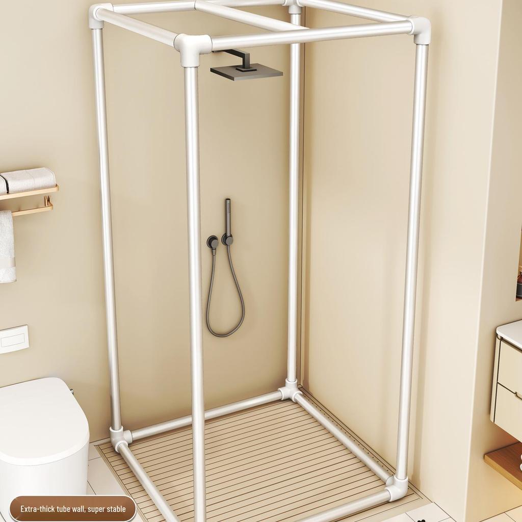 Tenda de Cortina de Chuveiro Impermeável à Prova de Inverno: Espesso, Quente, Sem Instalação Necessária para Banheiros Rurais Frios