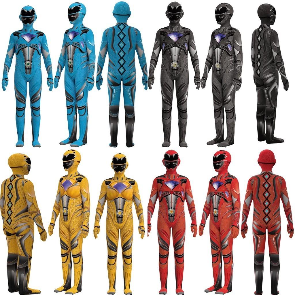 Kostium Mighty Morphin Power Rangers dla dzieci Kombinezon na Halloween lub na imprezy Cosplay