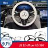 TXVMQ1 Hot 2025 52mm ABS Car Steering Wheel Center Emblem Sticker Accessories For Mercedes Benz C E S Class W204 W205 W212 W213 W211 W2