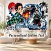 Custom Name Wall Hanging Tapestry,Demon Slayer Decorative Backdrop Tapestry For Dorm Home