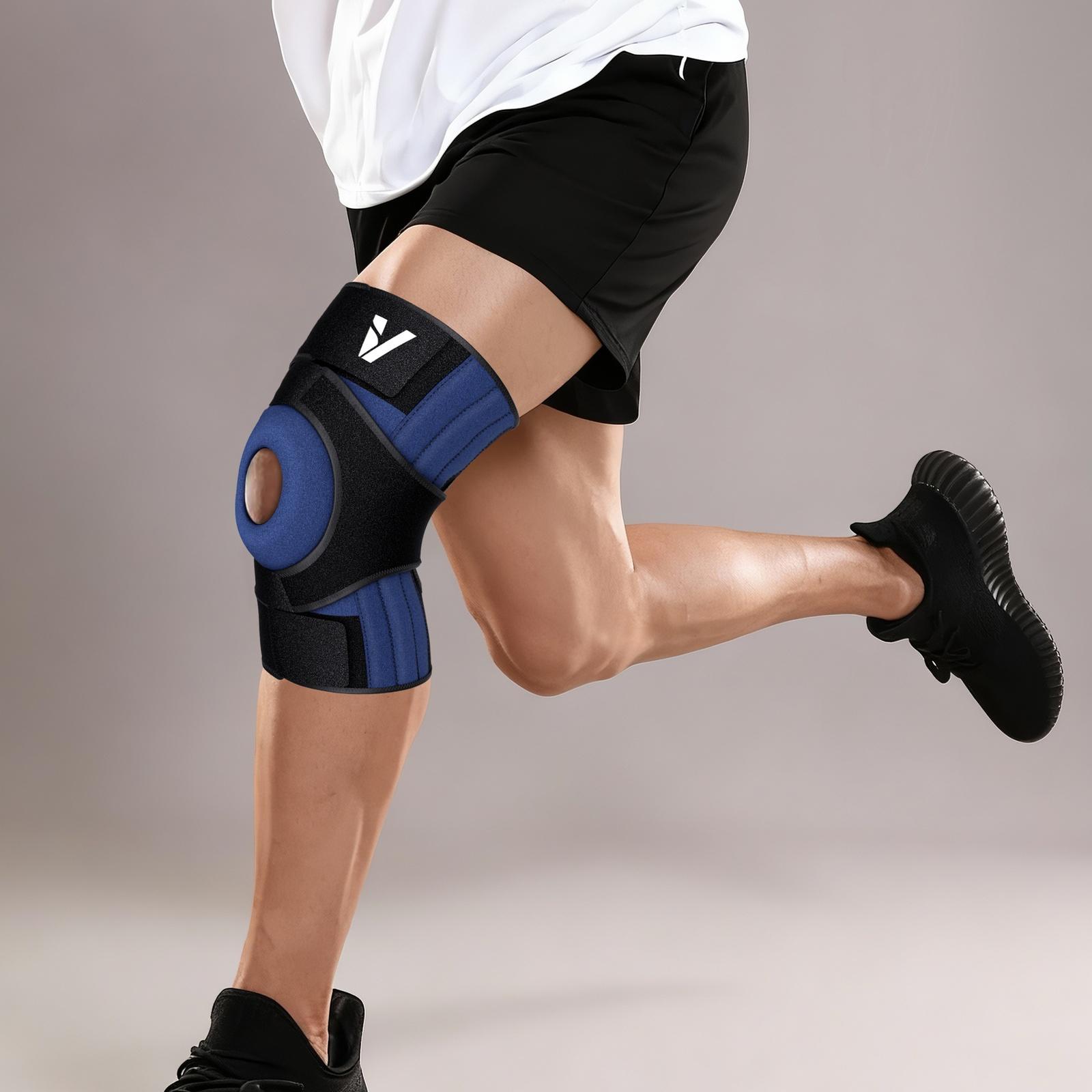 

Cross-border Sports Knee Pads Patella Strap Breathable Pressurized Absorb one size синій